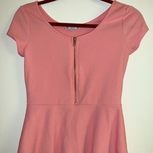 Pink peplum top